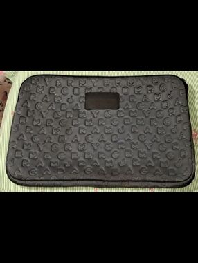 EUC Marc Jacobs Blue Logo XL School Work Business Travel Laptop Sleeve Pouch Bag